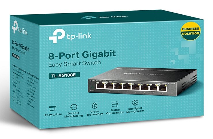 TP-Link TL-SG108E netv�rksswitch Administreret L2 Gigabit Ethernet (10/100/1000) Sort #3
