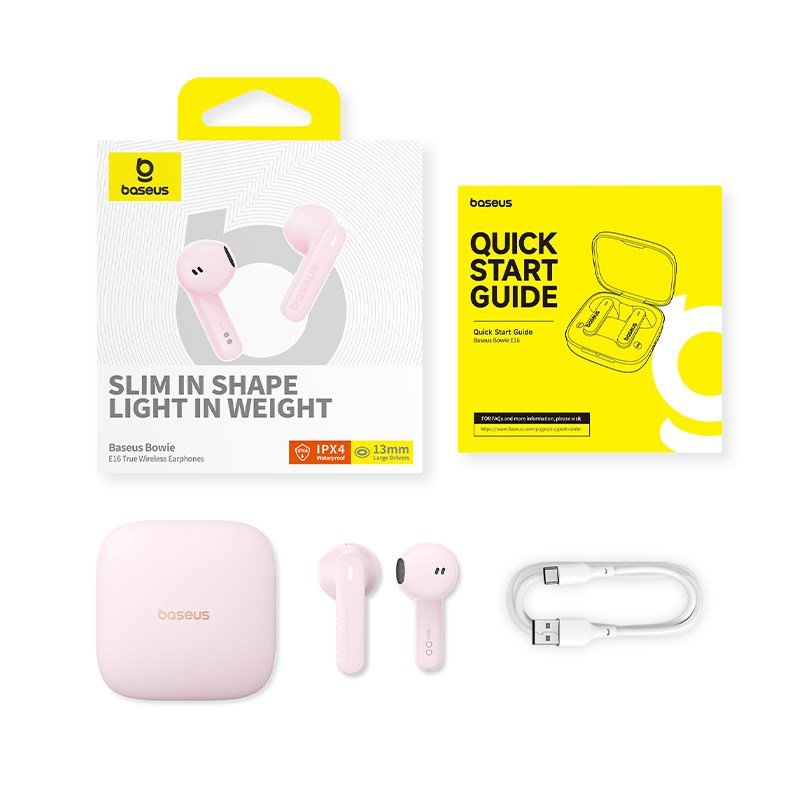 Baseus Bowie E16 Headset True Wireless Earphones I rerne Opkald/musik USB Type-C Bluetooth Lyserd #6
