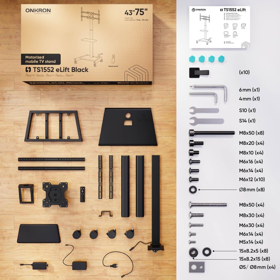 ONKRON TS1552E 190,5 cm (75