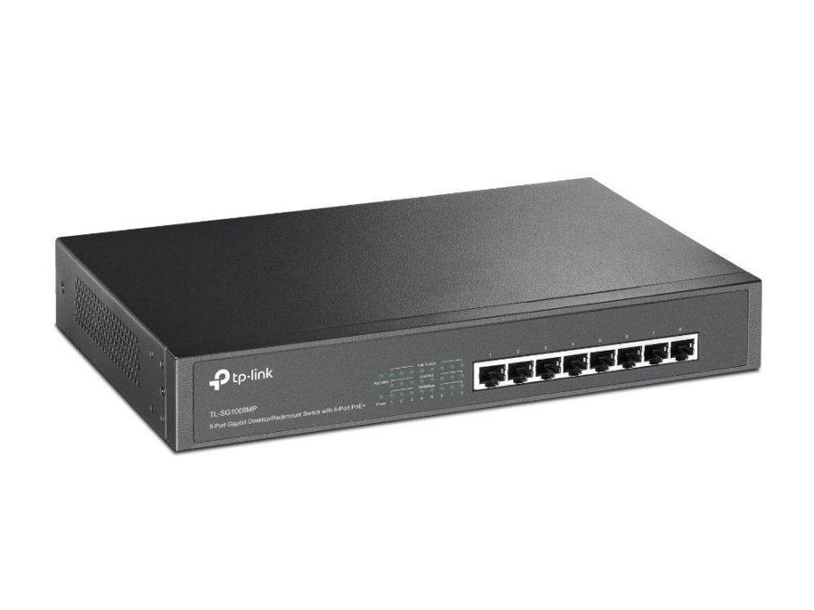 TP-Link TL-SG1008MP netv�rksswitch Ikke administreret Gigabit Ethernet (10/100/1000) Str�m over Ethernet (PoE) Sort #3