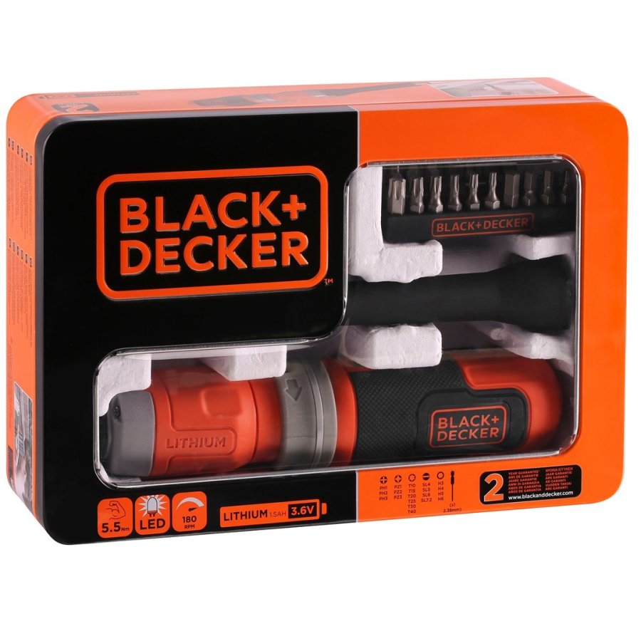 Black & Decker BCF603C-QW elektrisk skruetrkker & slagbor 180 rpm Sort, Orange #13