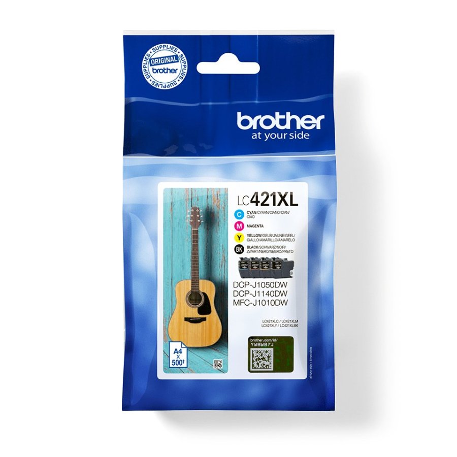 Brother LC421XLVAL blkpatron 1 stk Original Sort, Bl, Magenta, Gul #1