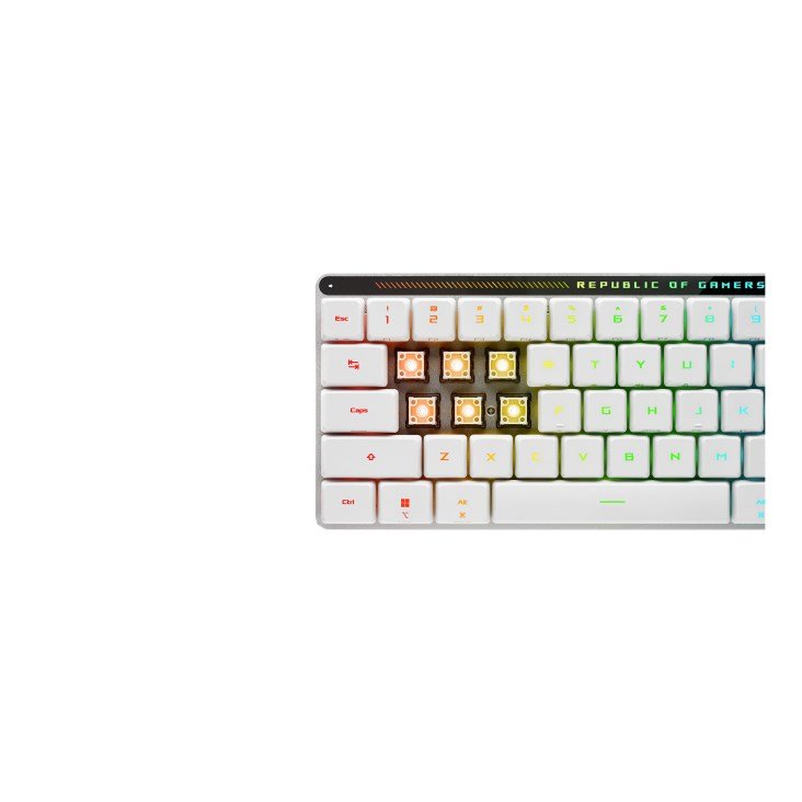 ASUS ROG Falchion RX Low Profile tastatur Spil USB + RF Wireless + Bluetooth QWERTZ Hvid #9