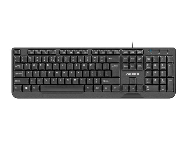 NATEC TASTATUR TROUT SLIM USB, US-LAYOUT, SORT #1