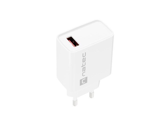 NATEC NETVRKSOPLADER RIBERA USB-A 18W HVID #7