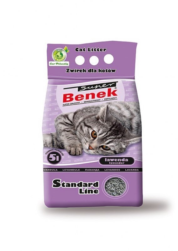 Certech Super Benek Standard Lavender - Klumpende kattegrus 5 l #1