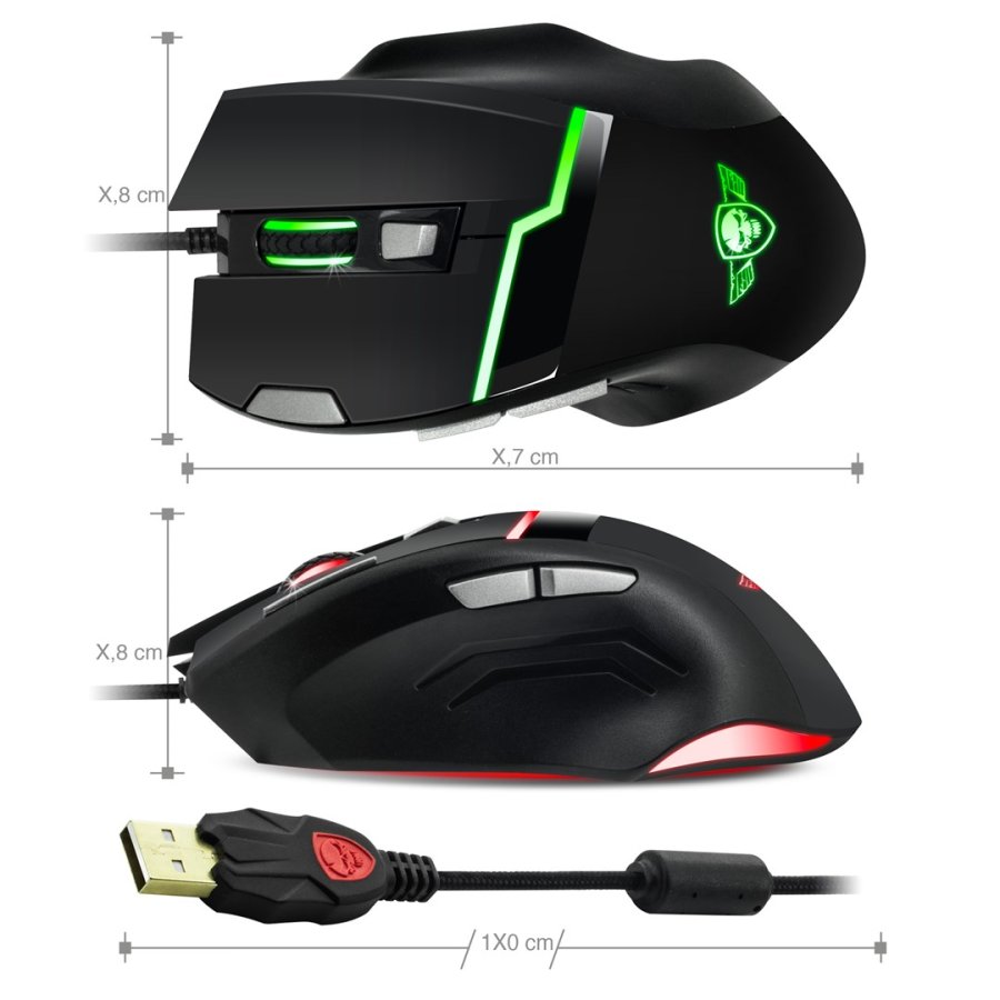 Spirit of Gamer Elite-M10 mus Spil Hjre hnd USB Type-A Optisk 4000 dpi #7