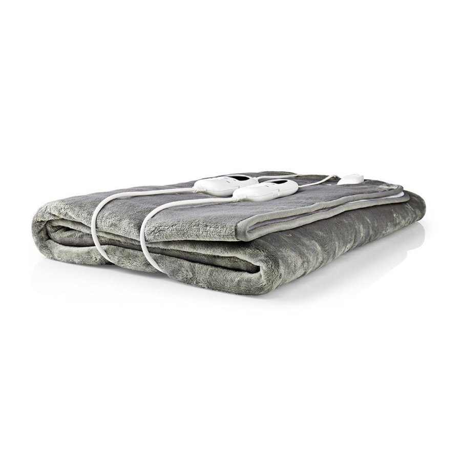 Nedis PEBL130CWT2 varmelagen og -pude Elektrisk tppe 120 W Gr, Hvid Fleece, Polyester #1