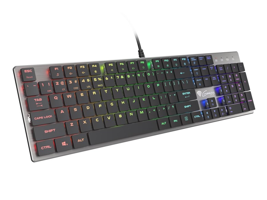 GENESIS Thor 420 RGB tastatur Spil USB QWERTY US International Slv #1