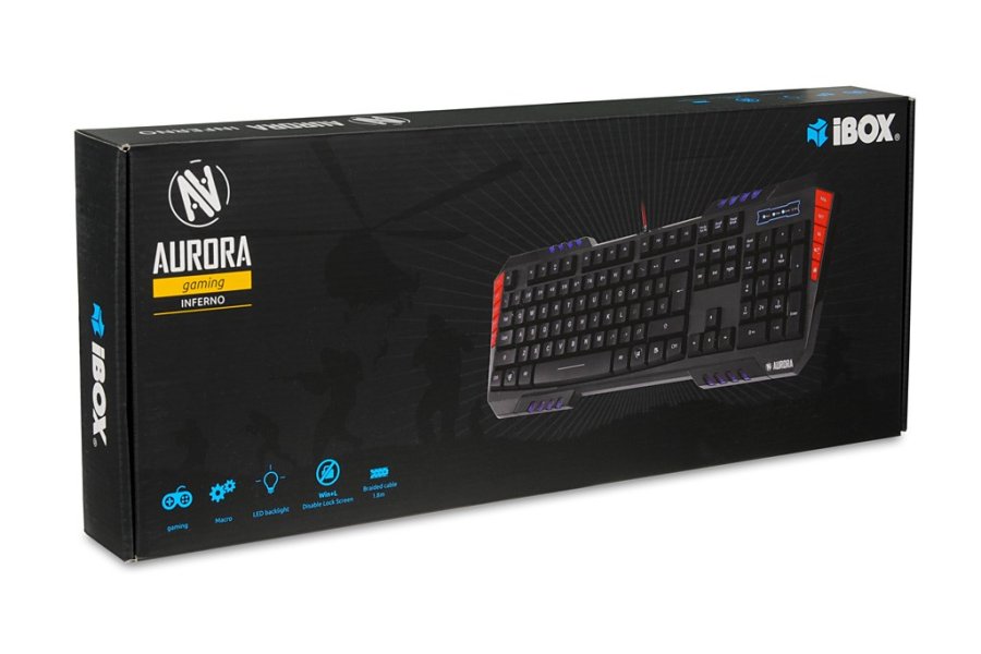 iBox IKS855 tastatur USB Engelsk Sort #7