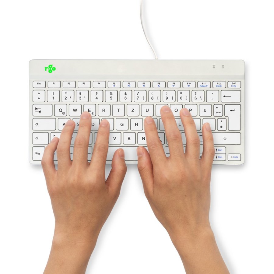 R-Go Tools Ergonomisch toetsenbord R-Go Compact Break, compact toetsenbord met pauzesoftware, QWERTZ (DE), bedraad, wit #6