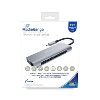 MediaRange MRCS510 dockingstation USB 3.2 Gen 1 (3.1 Gen 1) Type-C S�lv #1