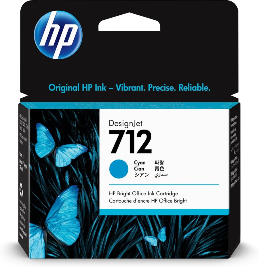 HP 712 DesignJet-blkpatron, cyan, 29 ml #1