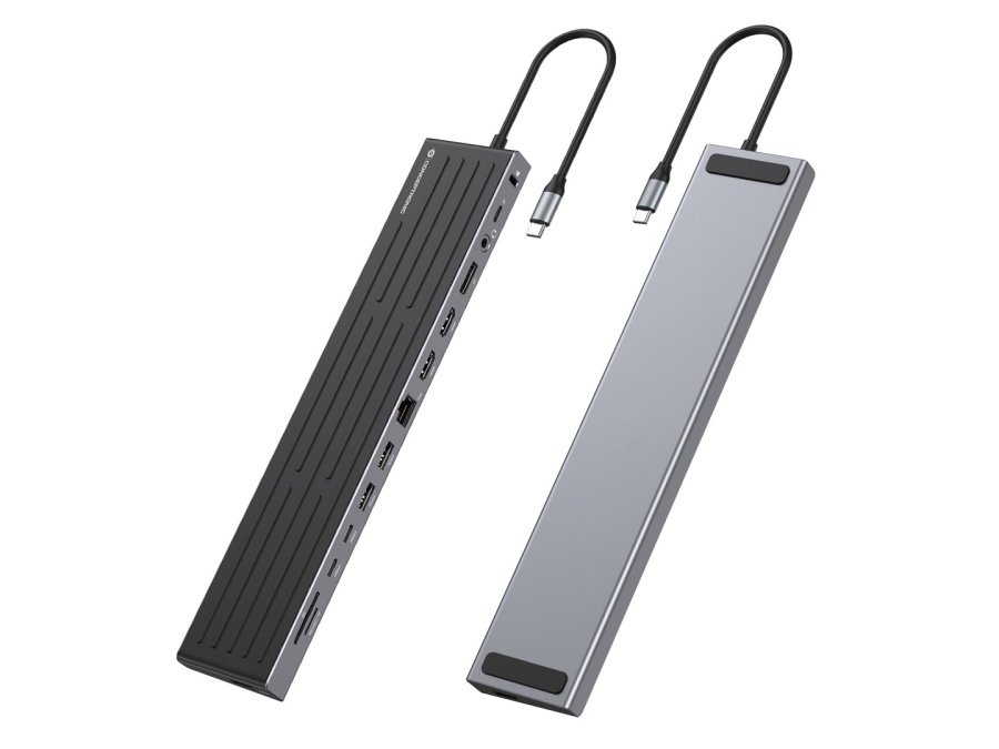 Conceptronic DONN32B dockingstation Ledningsf�rt USB 3.2 Gen 1 (3.1 Gen 1) Type-C Gr�, S�lv #4