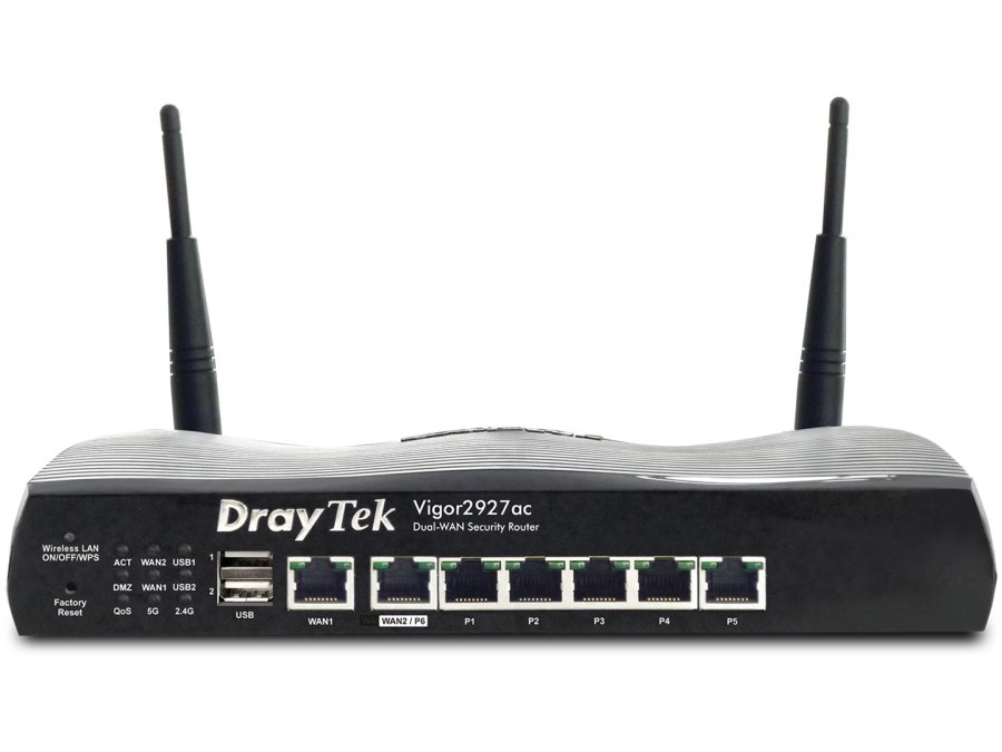 DrayTek Vigor2927ac tr�dl�s router Gigabit Ethernet Dual-band (2,4 GHz / 5 GHz) 4G Sort #1