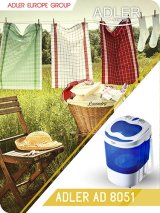 Adler AD 8051 vaskemaskine Top-indlsning 3 kg Bl, Hvid #15