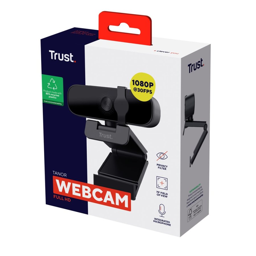 Trust Tanor - 1080p Full HD-webkamera (sort) #5