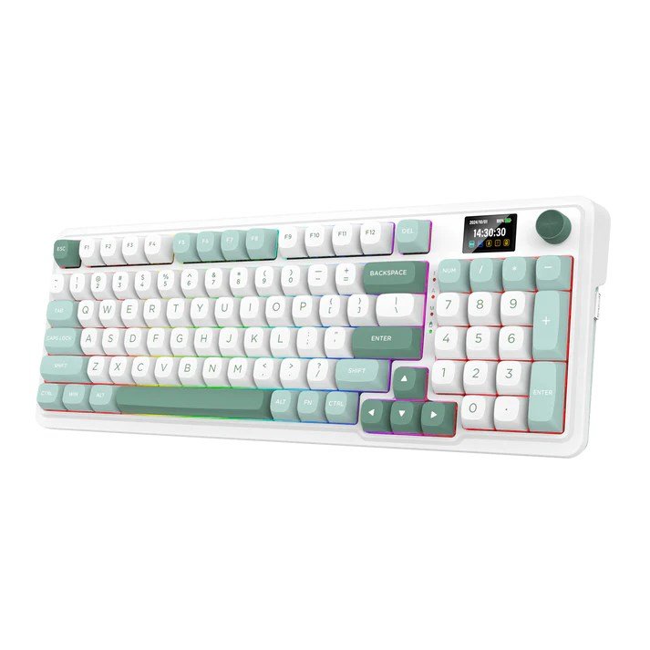 REDRAGON K719WG-RGB-PRO Galatin tastatur USB + RF Wireless + Bluetooth Hvid, Gr�n #1