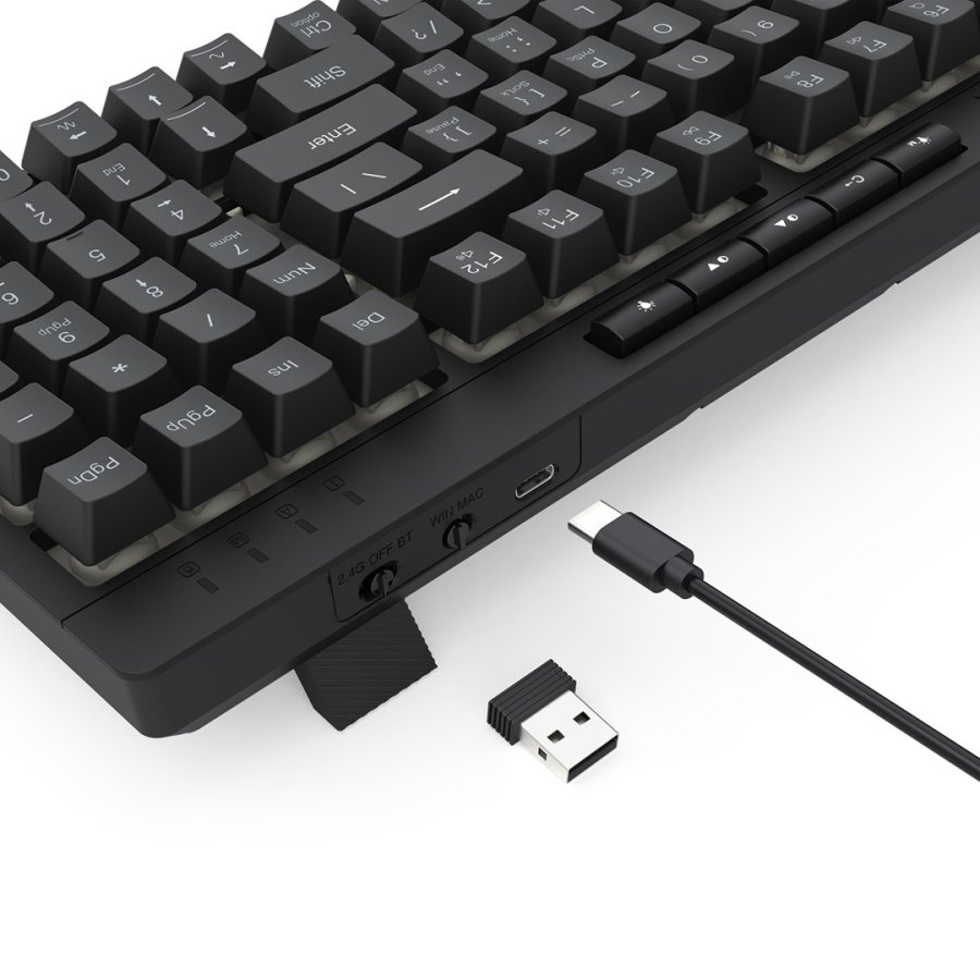 REDRAGON K515RGB-PRO tastatur USB + RF Wireless + Bluetooth Sort #8