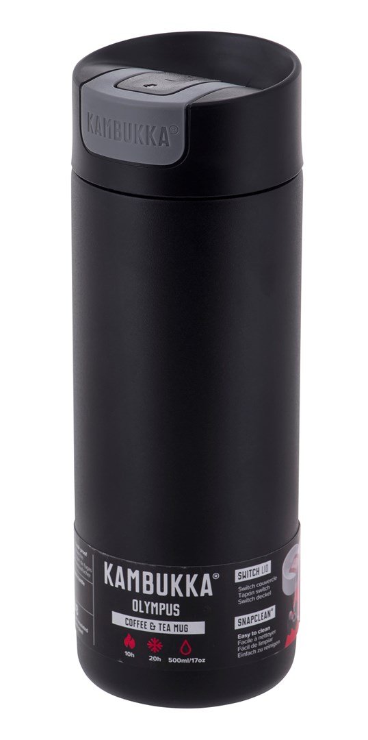 Kambukka Olympus Matte Black - termisk krus, 500 ml #1