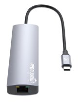 Manhattan 153959 dockingstation Ledningsf�rt USB 3.2 Gen 1 (3.1 Gen 1) Type-C S�lv #6