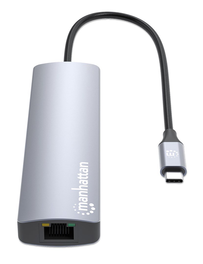 Manhattan 153959 dockingstation Ledningsf�rt USB 3.2 Gen 1 (3.1 Gen 1) Type-C S�lv #6