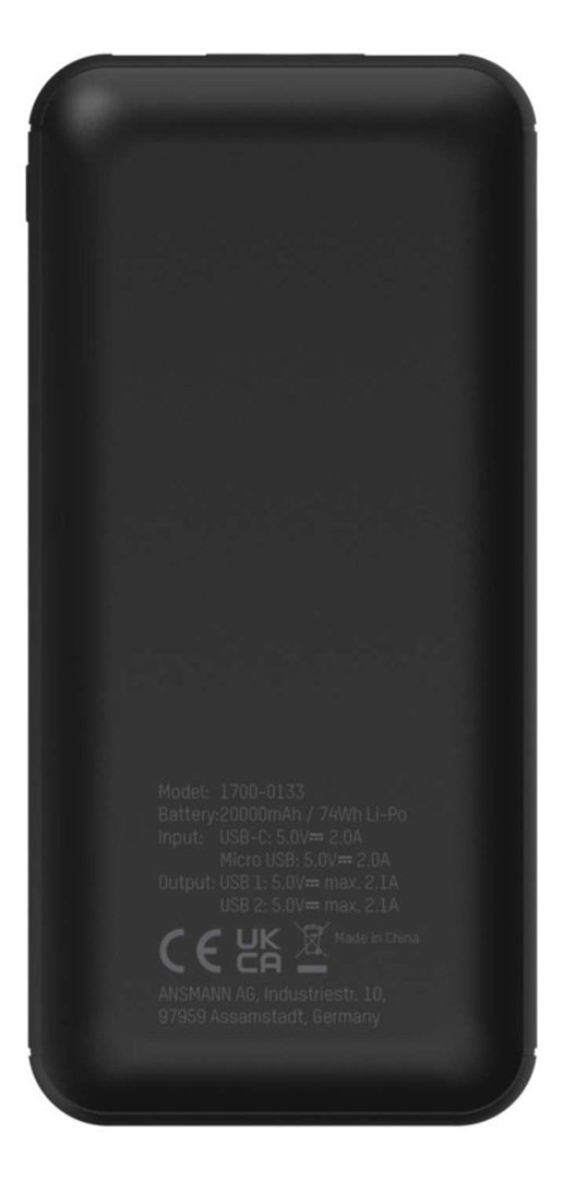 Ansmann PB212 Lithium polymer (LiPo) 20000 mAh Sort #6