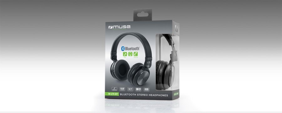 Muse M-276BT hovedtelefoner/headset Kabel & trdls Opkald/musik Bluetooth Sort #6
