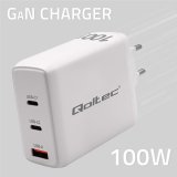 Qoltec 51826 GaN 100W oplader| 5-20V | 1,5-5A | 2 x USB-C PD | 1 x USB QC 3.0 #4