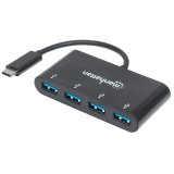 Manhattan 162746 interface hub USB 3.2 Gen 1 (3.1 Gen 1) Type-C 5000 Mbit/s Sort #1