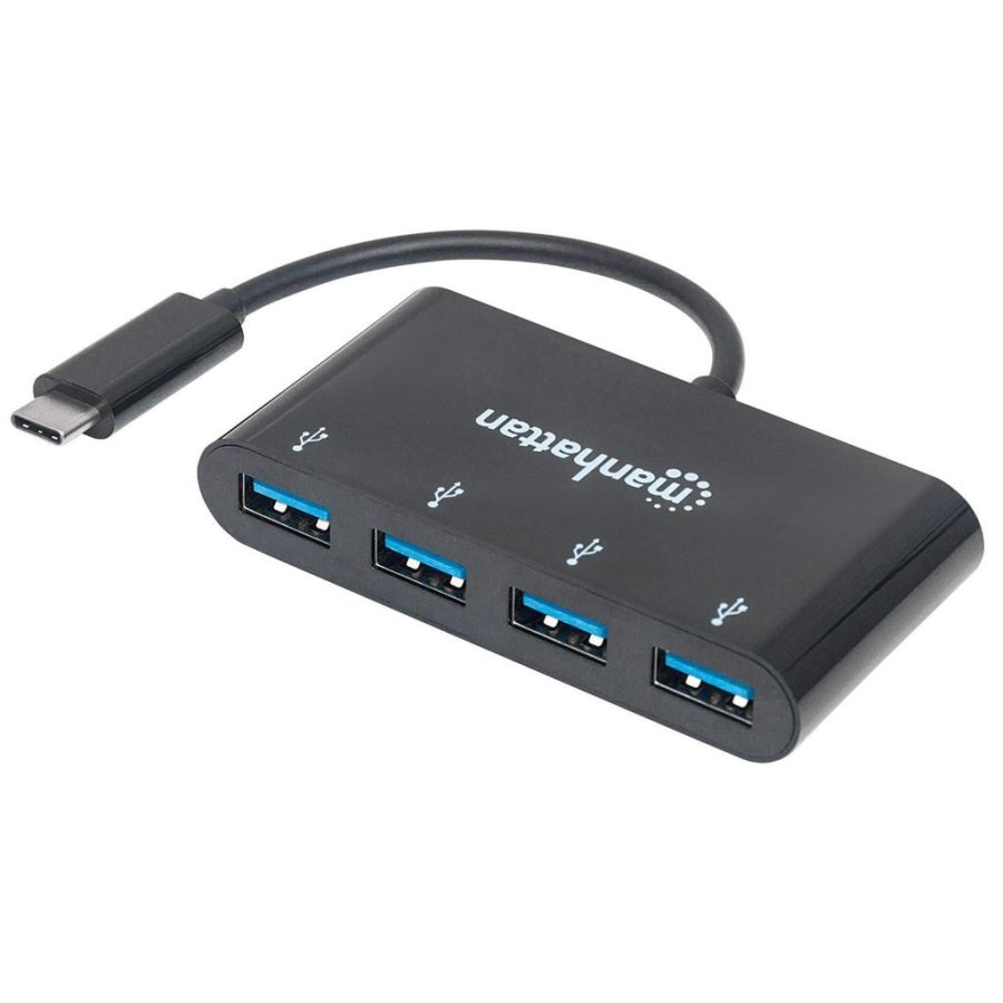 Manhattan 162746 interface hub USB 3.2 Gen 1 (3.1 Gen 1) Type-C 5000 Mbit/s Sort #1