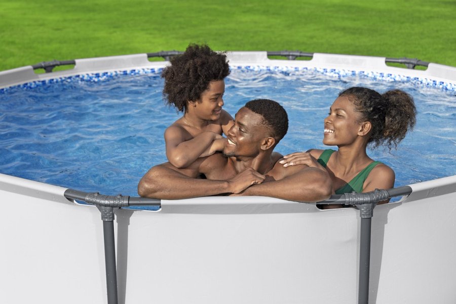 Bestway Steel Pro 56418 swimmingpool til over jorden Indrammet pool Rund 9150 L #5