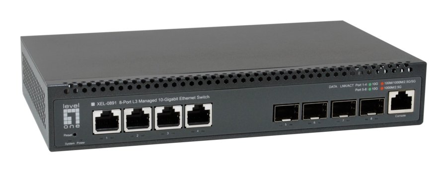 LevelOne XEL-0891 Administreret L3 10G Ethernet (100/1000/10000) Desktop Gr� #1
