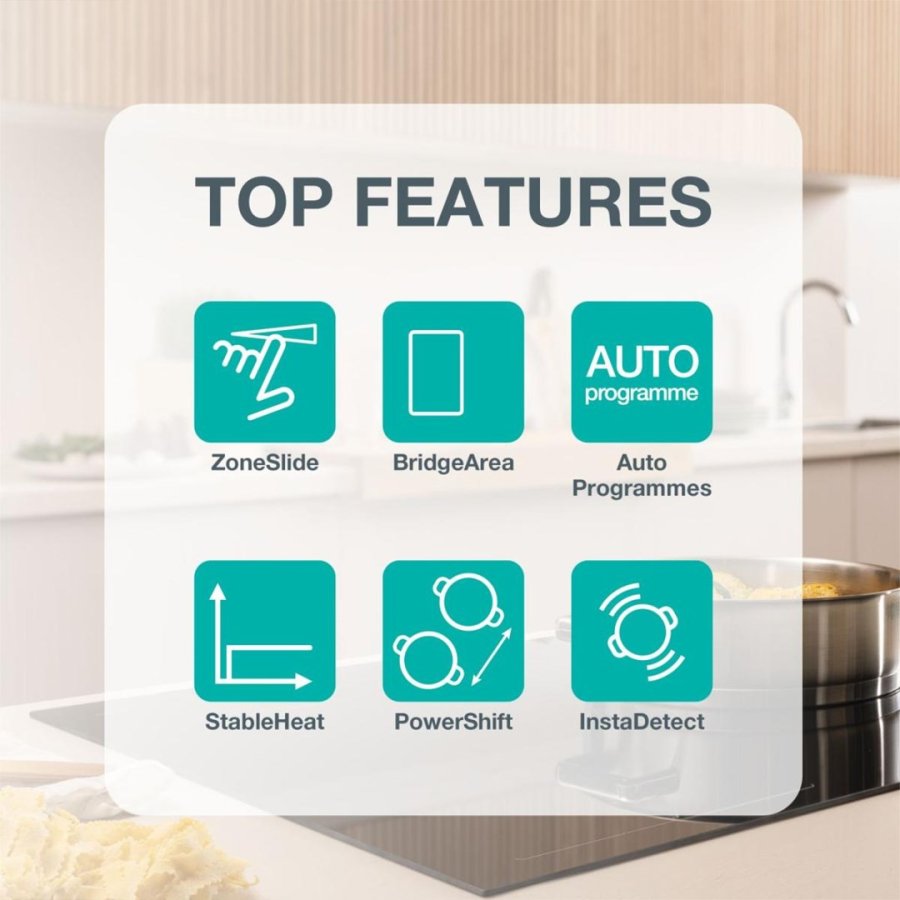 Gorenje GI8432BSCWF Sort Indbygget 60 cm Zone induktionskogeplade 4 zone(s) #3