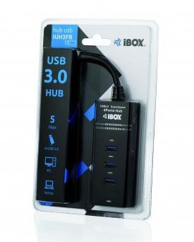 iBox IUH3FB interface hub 5000 Mbit/s Sort #3