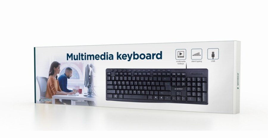 Gembird KB-UM-107 Multimedietastatur, sort, US-layout #2