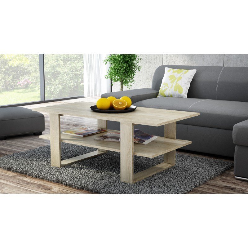 Topeshop SM STOLIK SONOMA kaffe-, side- & endebord Kaffebord Rektangulr form facon 2 ben #3