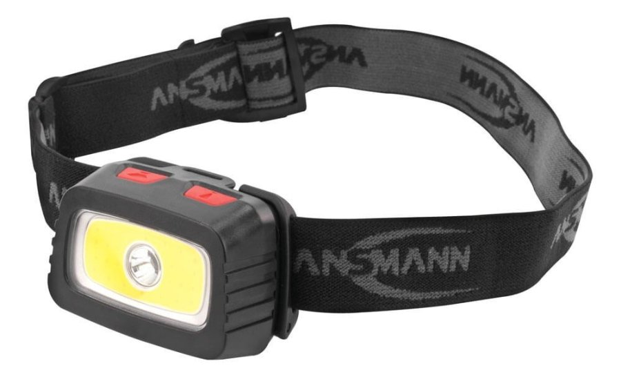 Ansmann HD200B Sort, Gr Hovedbnd lommelygte LED #1