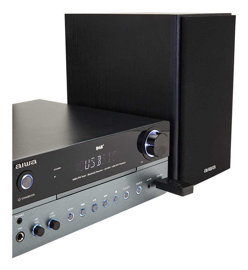 Aiwa MSBTU-700DAB stereoanl�g Home audio micro system 25 W Arktisk bl�, Sort #2