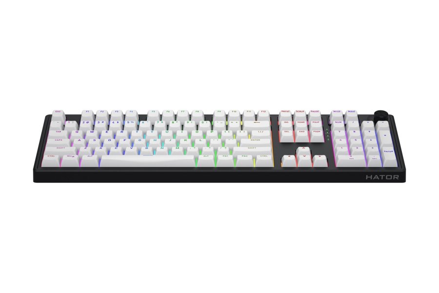 HATOR Skyfall Wireless 100 tastatur Spil USB + RF Wireless + Bluetooth QWERTY US engelsk Sort, Hvid #2