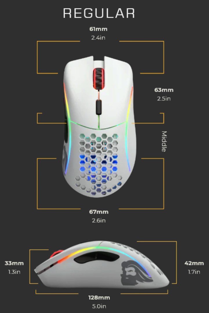 Glorious Gaming Model D mus Spil Hjre hnd USB Type-A Optisk 12000 dpi #9