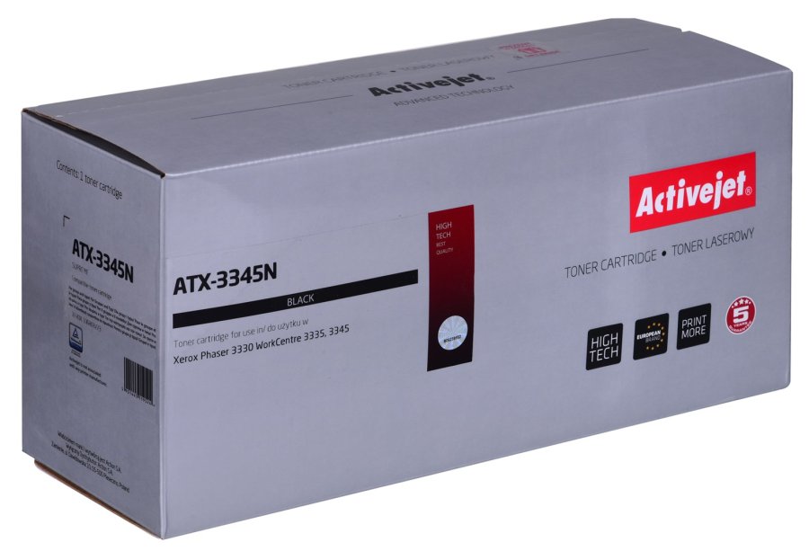 Activejet ATX-3345N tonerpatron til Xerox printer, erstatning XEROX 106R03773; Supreme; 3000 sider; sort #2
