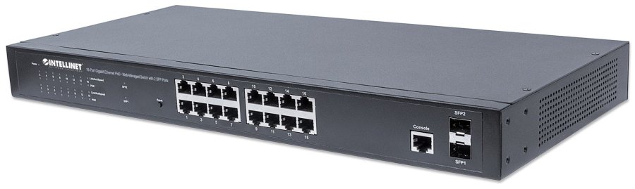Intellinet 561341 netvrksswitch Administreret L2+ Gigabit Ethernet (10/100/1000) Strm over Ethernet (PoE) 1U Sort #1