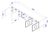 RTV-skab PALAZZO 200x42x60 sort + egetr craft #4
