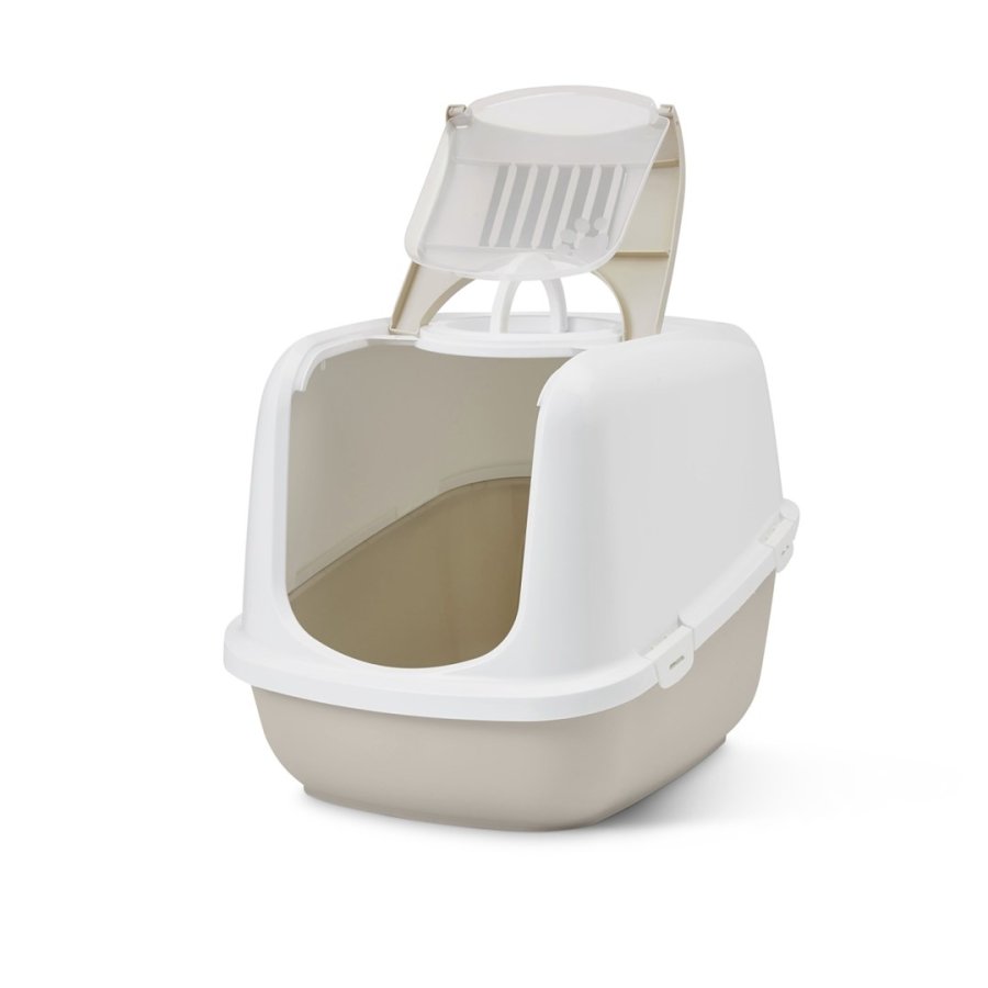 SAVIC Nestor Jumbo Hvid - Kaffebrun - lukket kattebakke - 66,5x48,5x46,5 cm - 1 stk. #3