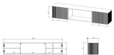 Cama RTV ROTA 183x35x37 sort mat + hvid kaminplade #4