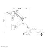 Neomounts DS70S-950BL1 skrmbeslag og -stativer 124,5 cm (49