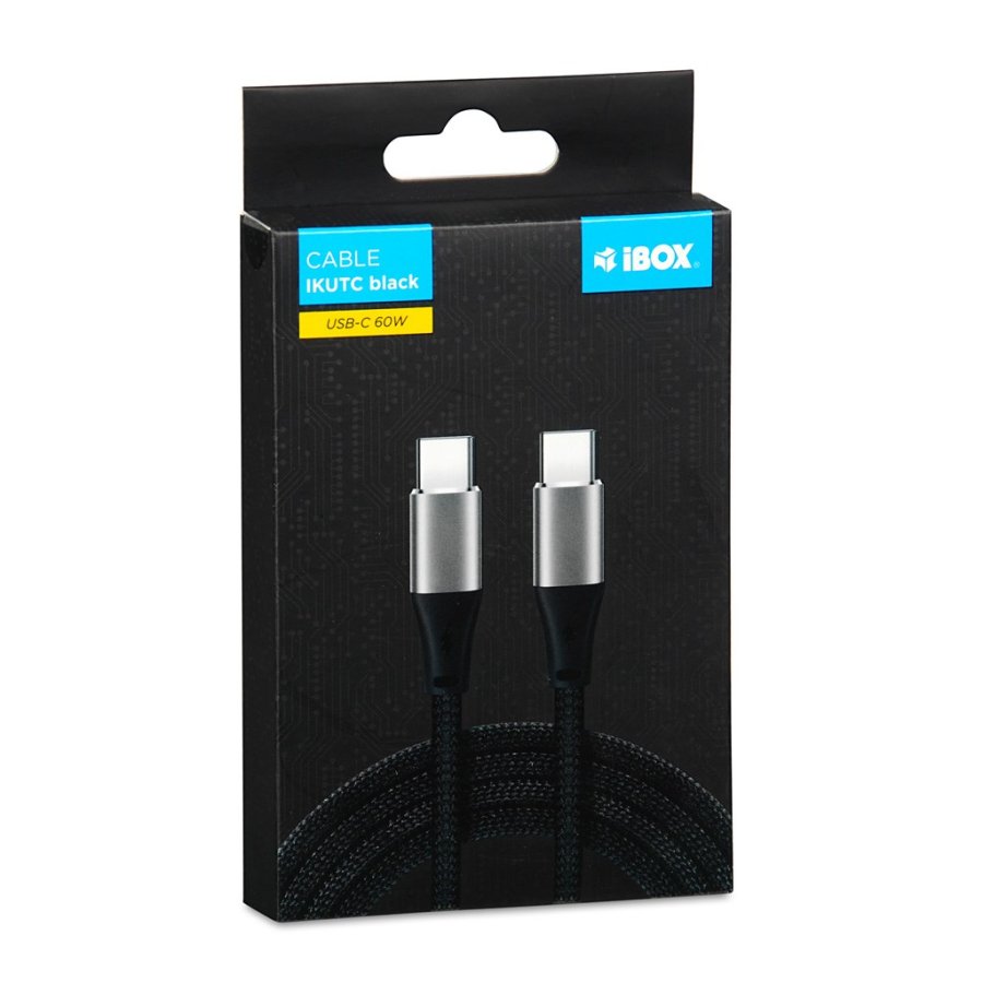 iBOX IKUTC USB-C kabel 60W 2m Sort #2