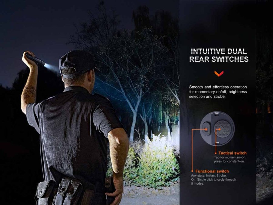 Fenix PD36PROBK Sort Hnd lommelygte LED #7