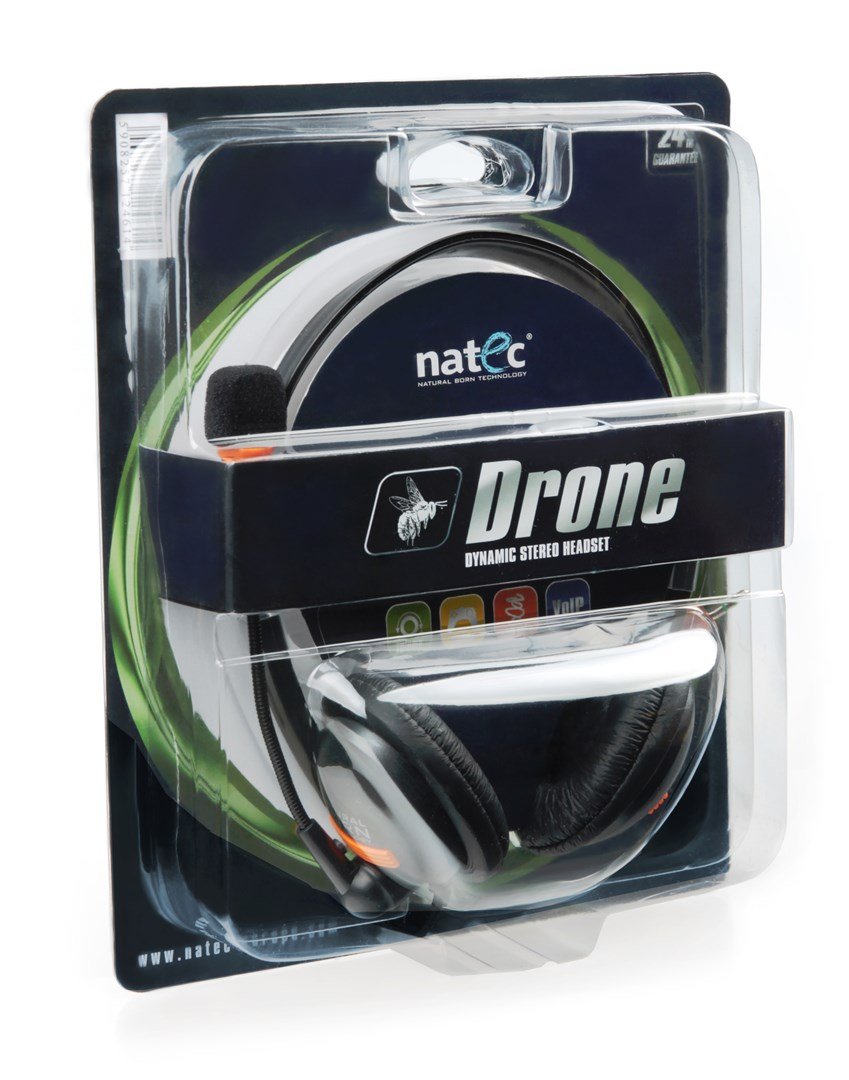 NATEC Drone Headset Ledningsfrt Opkald/musik Sort, Orange #6